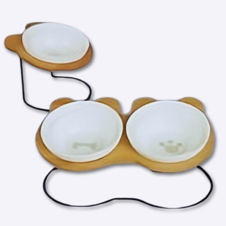 Double gamelle en céramique pour chien Accessoire chien Gamelle chien