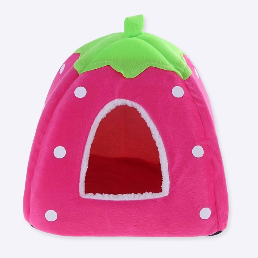 Niche en forme de fraise pour chien Couchage chien Niche chien couleur : Bleu, Rose, Rouge, Violet.