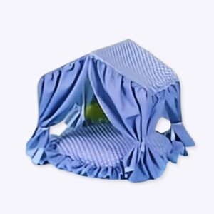 Niche en forme de maison pour chien Couchage chien Lit pour chien Niche chien couleur: Bleu