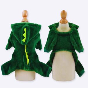 Vêtements en forme de dinosaure pour chien Déguisement pour chien Vêtement chien couleur: Vert