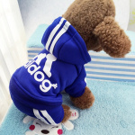 Jogging Adidog pour chien Manteau pour chien Vêtement chien Couleur: Bleu Taille: L