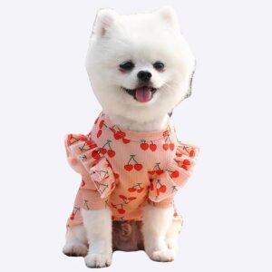 Joli vêtement pour chien Déguisement pour chien Vêtement chien couleur: Blanc|Rose