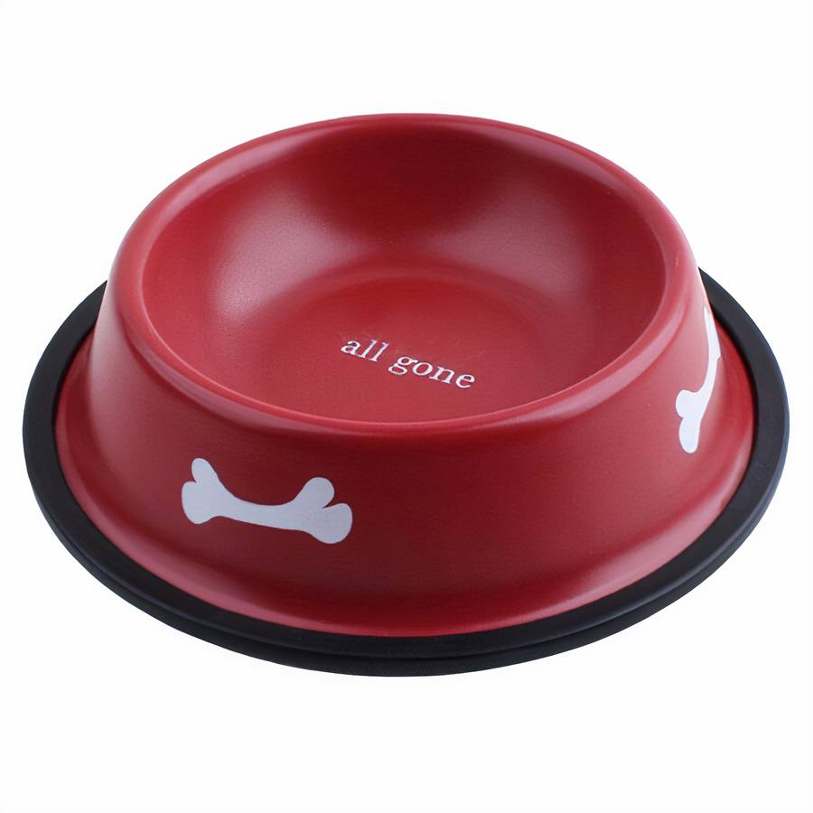 Jolie gamelle à motif d’os pour chien Jolie gamelle à motif d’os pour chien Accessoire chien Gamelle chien Taille: S Couleur: Rouge