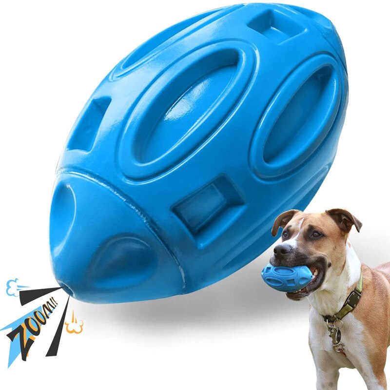 Jouet à mâcher en forme de rugby pour chien Accessoire chien Jouets pour chien Couleur: Bleu