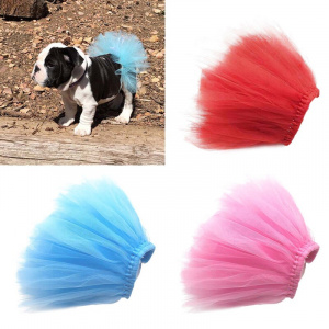 Jupe en dentelle pour chien Déguisement pour chien Vêtement chien couleur: Blanc|Bleu|Rose|Rouge