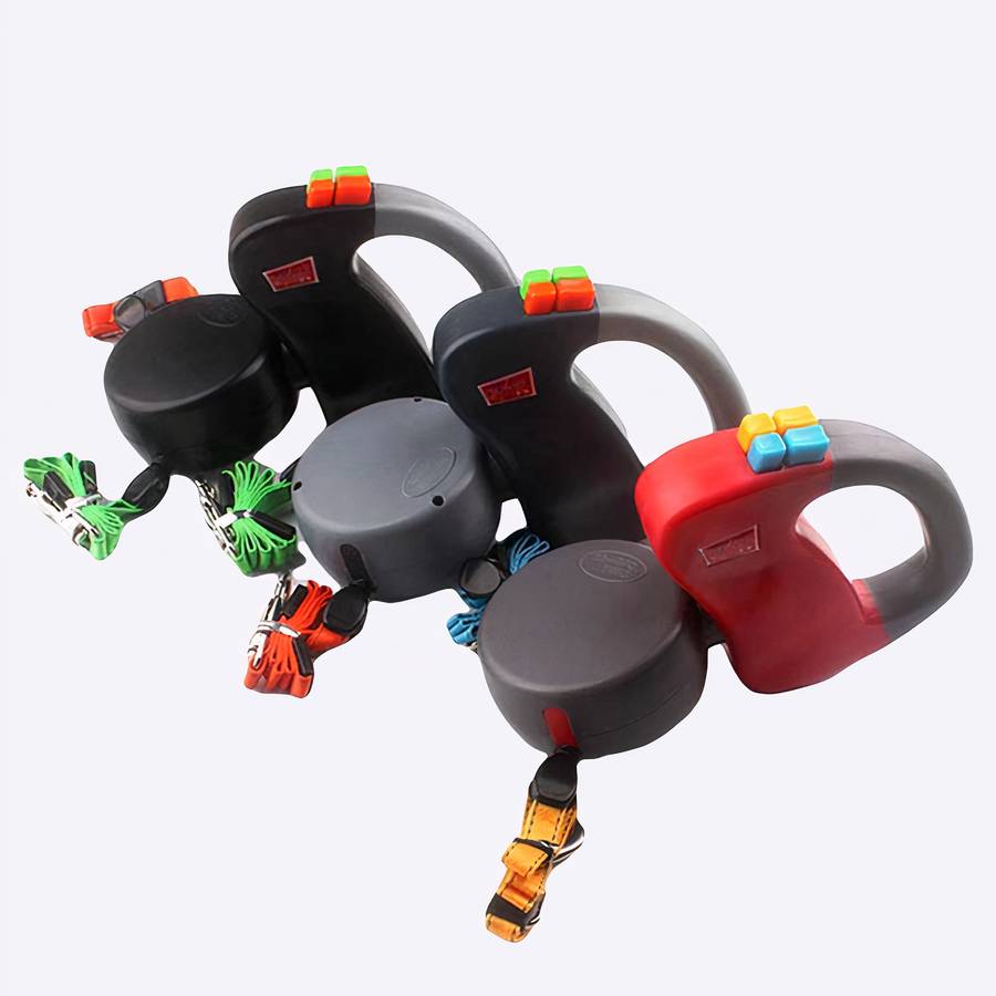 Laisse rétractable à double cordon pour chiens Laisse rétractable à double cordon pour chiens Accessoire chien Laisse chien couleur: Gris|Noir|Rose
