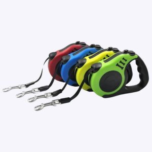 Laisse rétractable pour chien Accessoire chien Laisse chien couleur: Blanc|Bleu|Bleu ciel|Jaune|Rose|Rouge|Vert