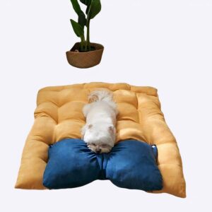 Lit adapté aux animaux de compagnie Couchage chien Lit pour chien Matelas chien couleur: Jaune|Rose