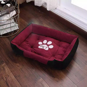Lit luxueux et confortable pour chien Couchage chien Lit pour chien couleur: Bleu|Rouge