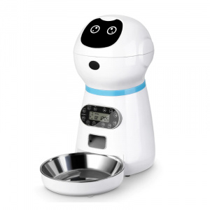 Mangeoire automatique à écran LCD pour chien Accessoire chien Gamelle chien couleur: Blanc