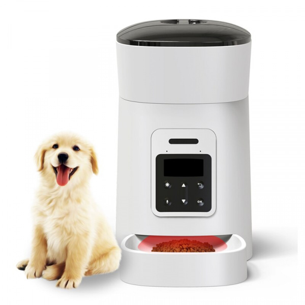 Mangeoire intelligente avec écran LCD pour chiens Accessoire chien Gamelle chien couleur: Blanc|Noir