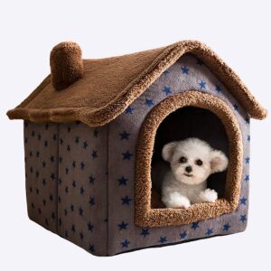 Niche élégant et confortable pour chien Couchage chien Lit pour chien Niche chien couleur: Marron
