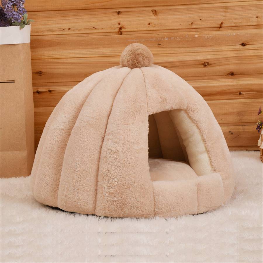 Niche Douillette En Forme De Grotte Pour Chat - Lit Fermé Confortable Pour Intérieur, Hiver Et Voyage
