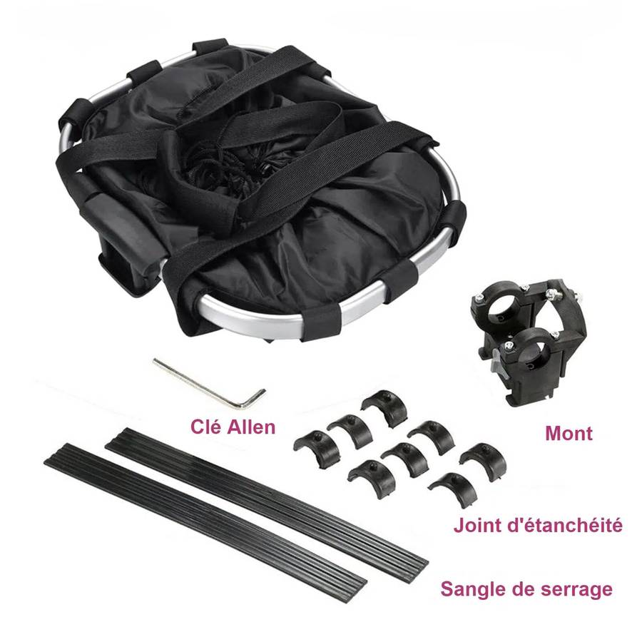 Panier porte-vélo avant pour chien Panier porte-vélo avant pour chien Panier vélo chien Transport chien Matériau: Tissu oxford