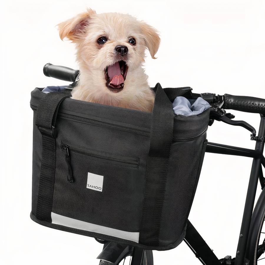 Panier porte-vélo avant pour chiot Panier vélo chien Transport chien couleur: Noir