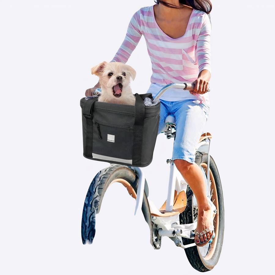 Panier porte-vélo avant pour chiot Panier vélo chien Transport chien couleur: Noir