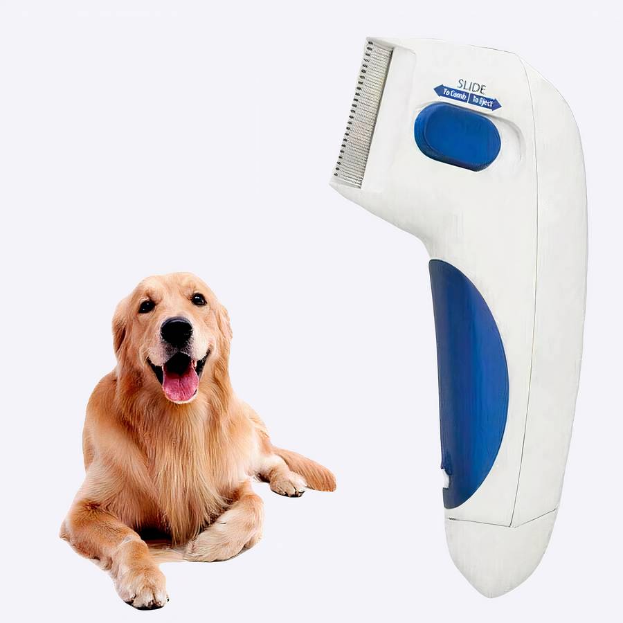 Peigne électrique antipuce pour chien Peigne électrique antipuce pour chien Anti-puce chien Hygiène chien Taille: 17*8cm