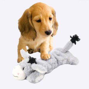 Peluche en forme d’animal pour chiens Accessoire chien Doudou pour chien couleur: Blanc|Gris