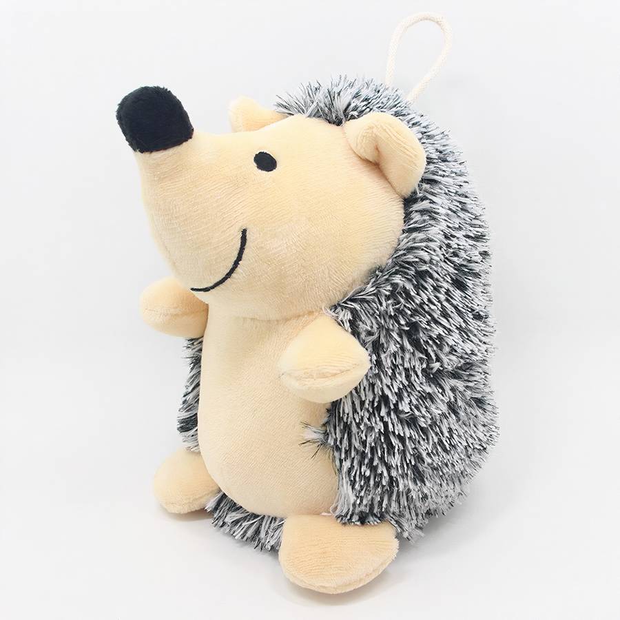 Hérisson bébé en peluche pour chiens taille 12cm animallparadise