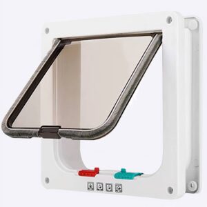 Porte à rabat pour chien Chatière pour chien Mobilier pour chien couleur: Blanc|Marron