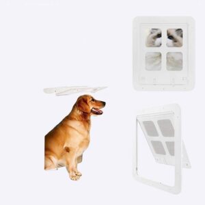 Porte en plastique pour chien Chatière pour chien Mobilier pour chien couleur: Blanc|Noir