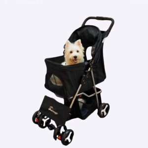 Poussette pour chiens Chariot pour chien Transport chien couleur: Bleu|Marron|Noir|Rose|Rouge|Violet