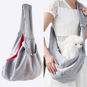 Sac à bandoulière de transport pour chien Porte-chien Sac à dos pour chien Transport chien couleur: Gris