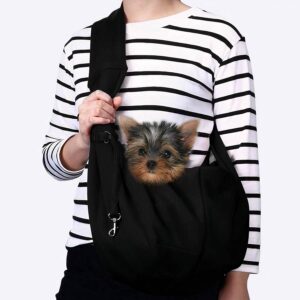 Sac à bretelle de transport pour chien Porte-chien Transport chien couleur: Noir