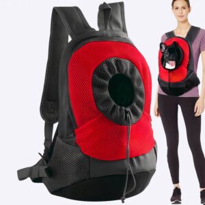 Sac à dos de portage élégant pour chien Sac à dos pour chien Transport chien couleur: Jaune|Rose|Rouge|Vert|Violet