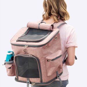 Sac à dos de portage pour petit chien Sac à dos pour chien Transport chien couleur: Bleu|Gris|Jaune|Rose
