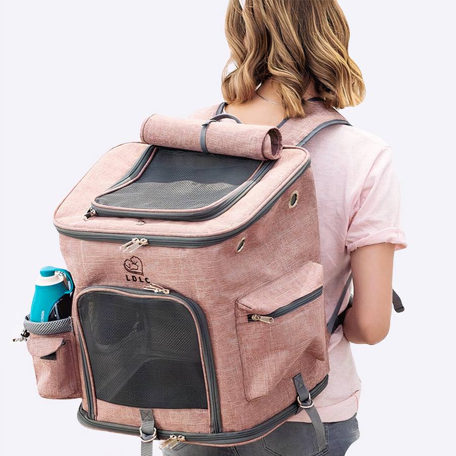 Sac à dos de portage pour petit chien Sac à dos de portage pour petit chien Sac à dos pour chien Transport chien couleur: Bleu|Gris|Jaune|Rose