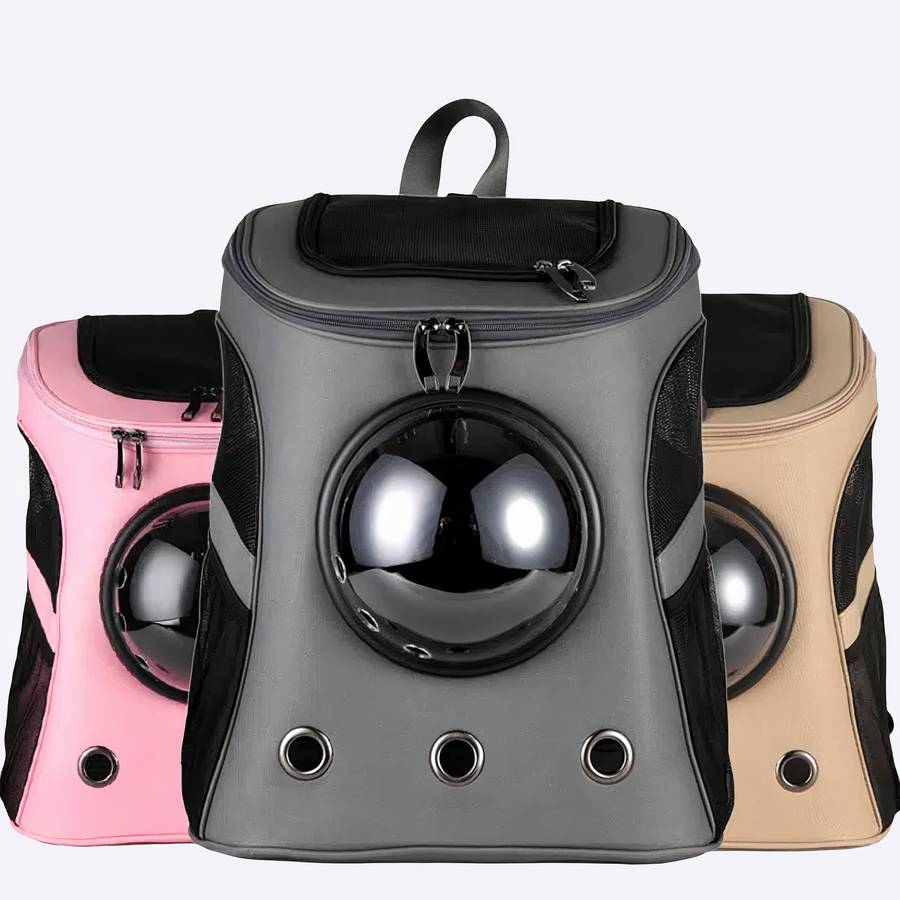 Sac à dos de transport avec fenêtre pour chien Sac à dos de transport avec fenêtre pour chien Porte-chien Sac à dos pour chien Transport chien couleur: Beige|Gris|Rose