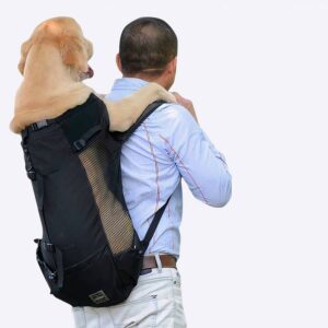 Sac à dos de transport dorsal pour chiens Sac à dos pour chien Transport chien couleur: Gris|Noir|Rouge