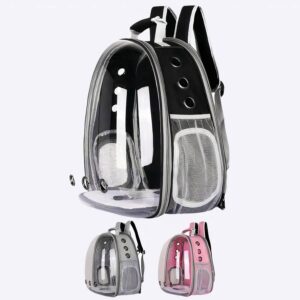 Sac à dos de transport transparent Sac à dos pour chien Transport chien couleur: Bleu|Gris|Noir|Rose|Rouge