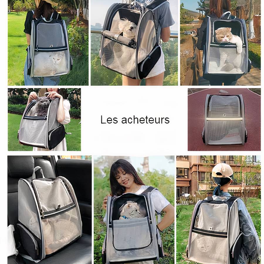 Sac à dos portable pour chien Sac à dos portable pour chien Sac à dos pour chien Transport chien couleur: Gris|Rose