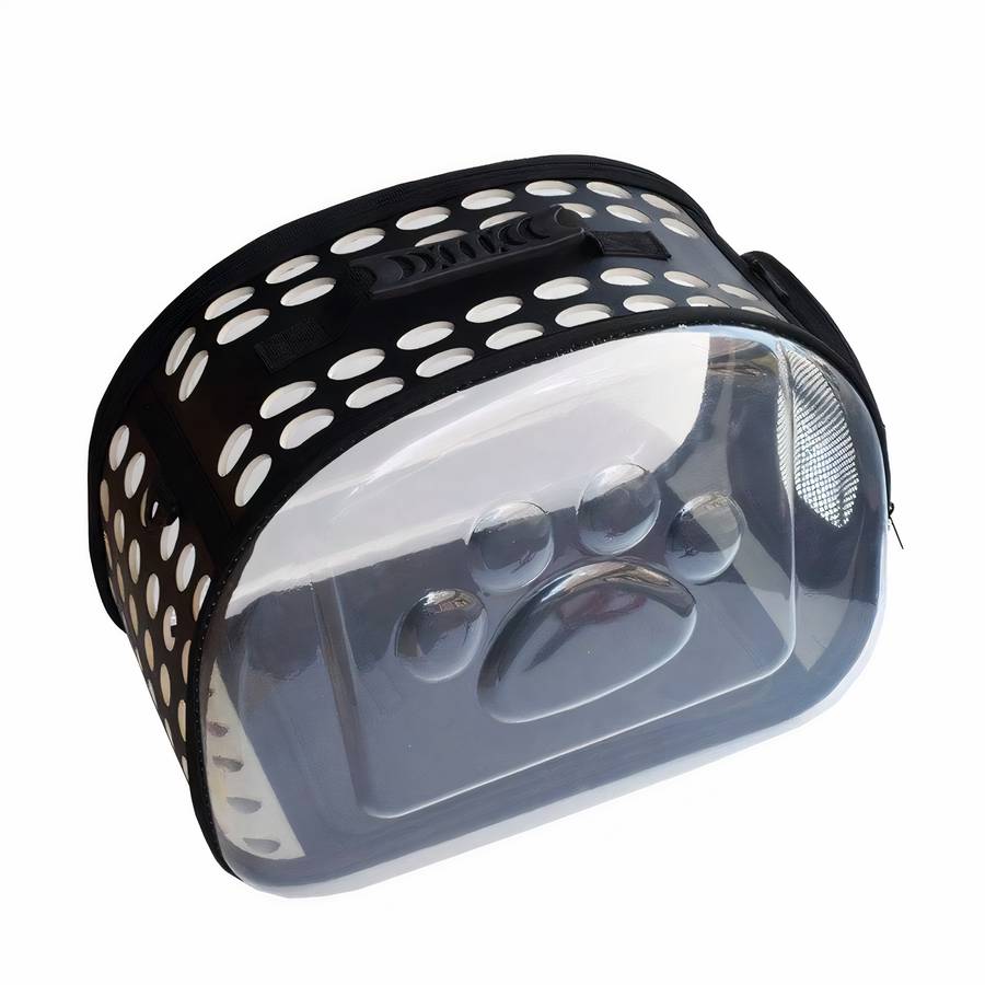 Sac de transport à motif de patte pour chien. Sac de transport à motif de patte pour chien. Sac à dos pour chien Transport chien couleur: Noir|Rose