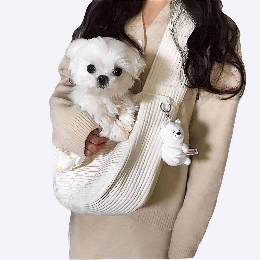 Sac de transport bandoulière pour chien Sac de transport bandoulière pour chien Porte-chien Sac à dos pour chien Transport chien couleur: Blanc