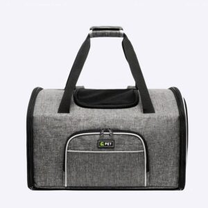 Sac de transport confortable pour chiot Sac à dos pour chien Transport chien couleur: Gris