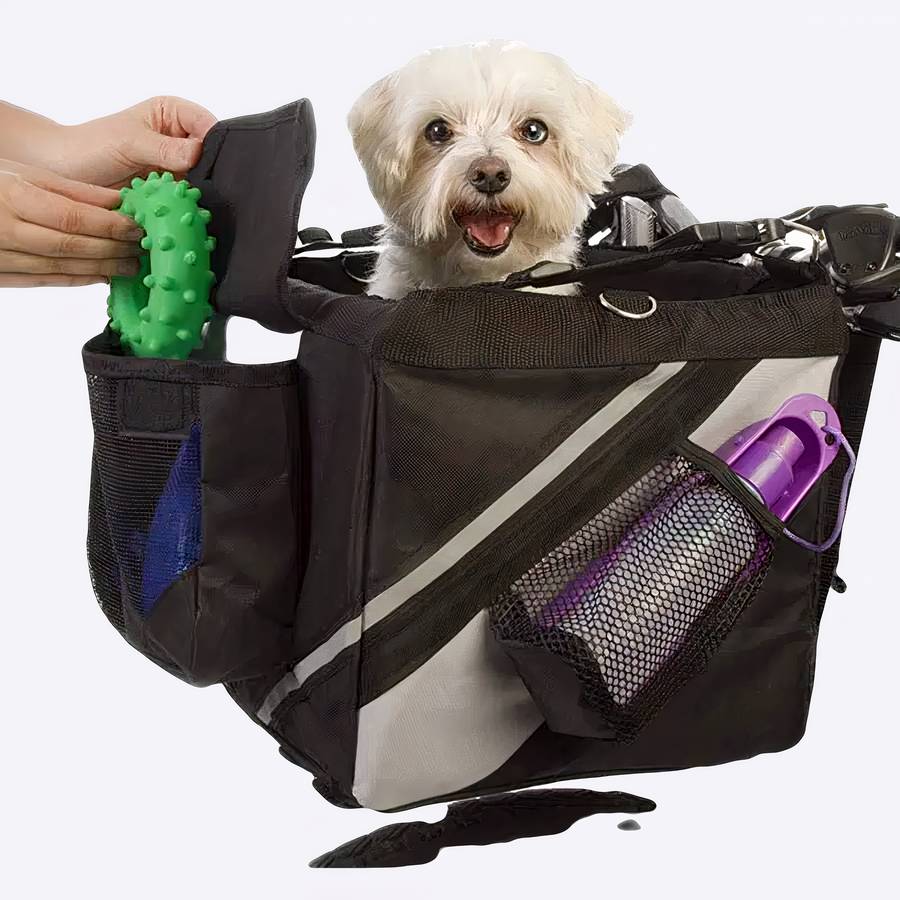 Sac de transport de vélo pour chien Sac de transport de vélo pour chien Transport chien Panier vélo chien couleur: Noir