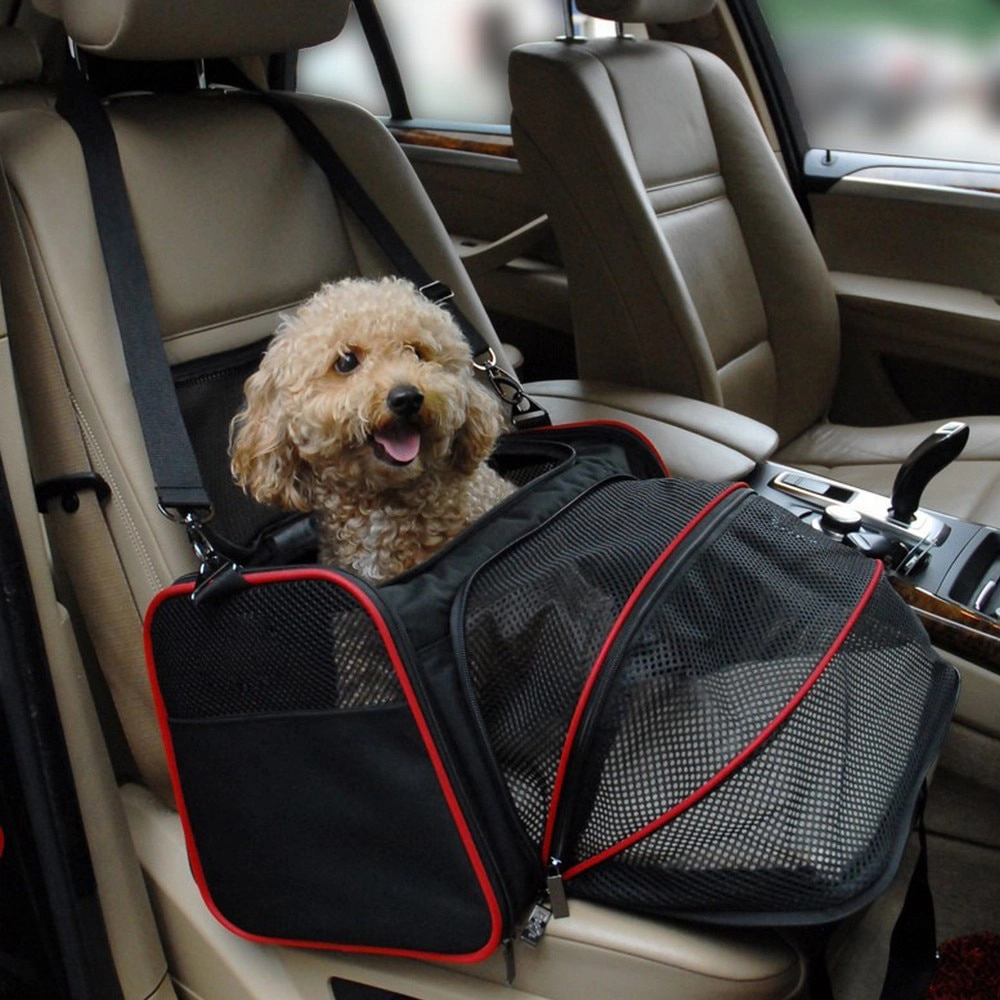 Sac de transport extensible pour chien Caisse transport chien Porte-chien Transport chien couleur: Noir