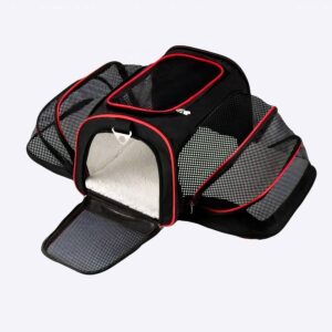 Sac de transport extensible pour chien Caisse transport chien Porte-chien Transport chien couleur: Noir