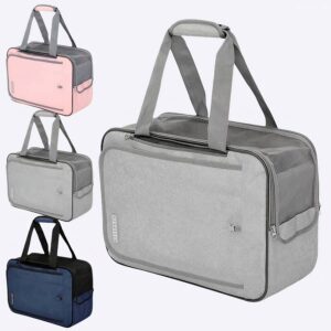 Sac de transport léger et sécurisé pour chien Sac à dos pour chien Transport chien couleur: Bleu|Gris|Rose