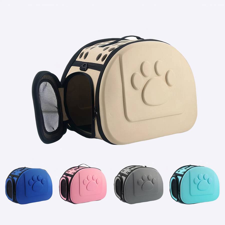 Sac de transport pliable pour chiots Sac de transport pliable pour chiots Sac à dos pour chien Transport chien couleur: Beige|Bleu|Gris|Rose|Vert