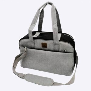 Sac de transport portable pour chien Sac à dos pour chien Transport chien couleur: Gris