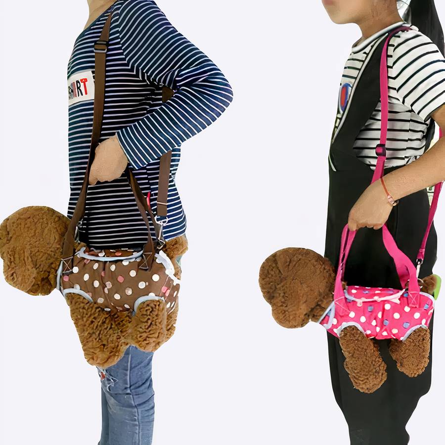 Sac en bandoulière pour petit chiot Sac en bandoulière pour petit chiot Porte-chien Transport chien couleur: Bleu|Marron|Rose