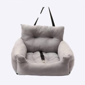 Siège de voiture pour chien Porte-chien Transport chien couleur: Gris