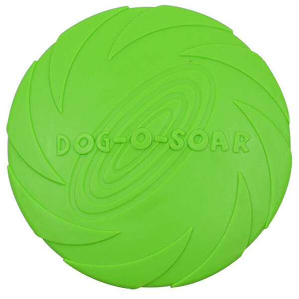 Soucoupe volante en Silicone pour chien Accessoire chien Jouets pour chien Taille: 15cm Couleur: Vert