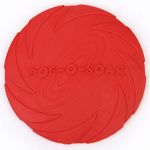 Soucoupe volante en Silicone pour chien Accessoire chien Jouets pour chien Taille: 18cm Couleur: Rouge