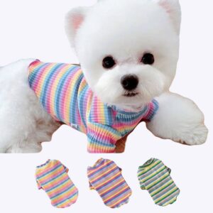 T-shirts à carreaux pour chiens Vêtement chien couleur: Bleu|Rose|Vert|Violet