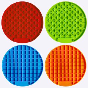 Tapis d’alimentation en silicone pour chiens Accessoire chien Gamelle chien couleur: Bleu|Orange|Rouge|Vert